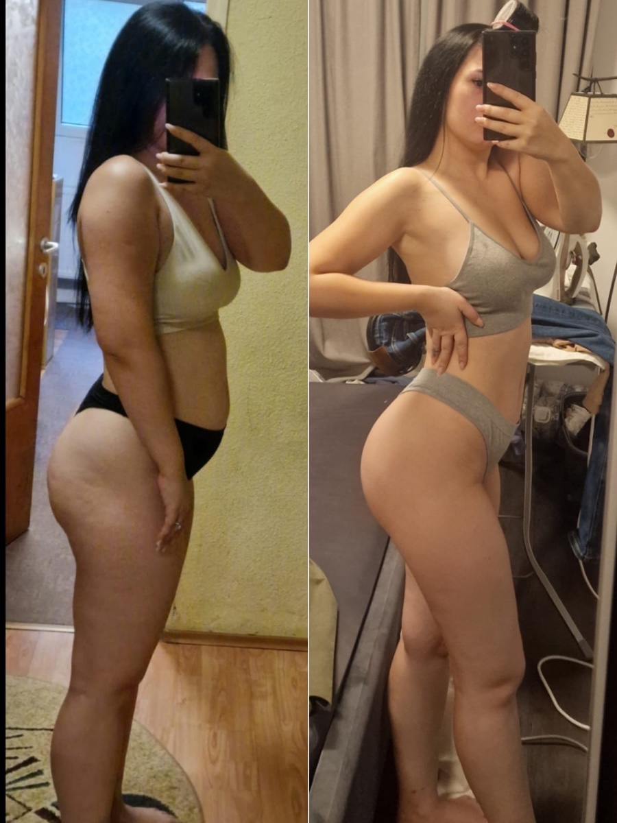 Transformare înainte și după a unei cliente Change Yourself For Life