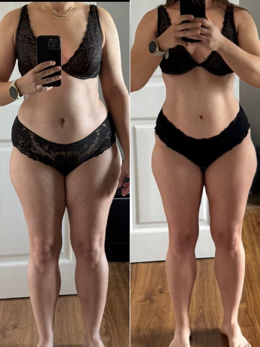 Transformare înainte și după a unei cliente Change Yourself For Life